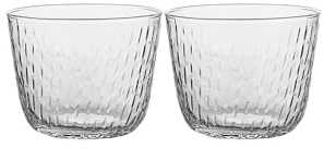 MARIMEKKO Syksy Glasbecher – verfeinern Sie Ihre Küchendekoration mit unseren ikonischen Glaswaren, stilvolle und mundgeblasene Trinkgläser, 2er-Set (200 ml, 8,4 cm Durchmesser)