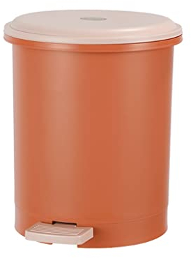 Poubelle Poubelle à pas ronde 12L, poubelle en plastique, poubelle en plastique, poubelle intérieure amovible, poubelles ménagères, poubelles avec pédale de pile, bureau de cuisine Poubelle Cuisine (