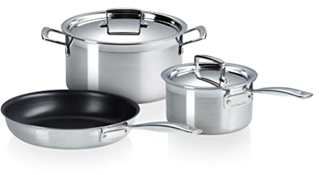 Le Creuset 3-Ply Stainless Steel 3 -Piece Cookware Set 53808000010050