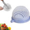 Multi-Functional Fast Snap Salad Cutter Bowl, Salad Cutter Bowl Veggie Choppers And Dicers, Veggie Chopper Safe Food Salad Cutter Bowl With Lid Fast Vegetable Cut Set (Color : Light Blue)