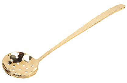 JYCRA Louche à Soupe en Laiton Durable Laiton élégant Louche Dorée Brillante Poids équilibré Cuillère à Louche Multifonction pour la Cuisine à la Maison Cuisine Gadget de Cuisine(Louche Fendue)