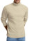 Sailwind Mens Jumpers Turtle Neck Sweaters Twisted Knitted Tops Slim Fit Knitwear Basic Solid Colour Pullover (Beige, XL)