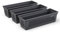 Plastard Blumenkasten 3er Set 80 cm lang Farbe Anthrazit Pflanzkasten, Balkonkasten, Blumenkübel aus witterungsbeständigen Kunststoff für Garten und Balkon