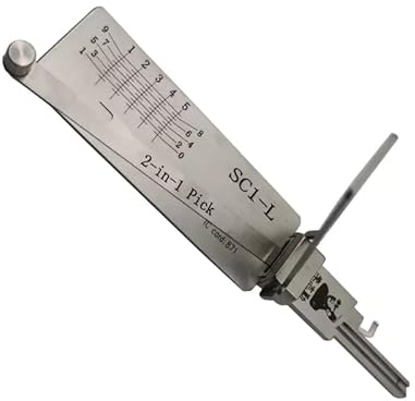 Professionelles Schlosser-Werkzeug für Zuhause, Tür, zivile LiShi, 2-in-1 Dietrich- und Decoder-Werkzeug, Lockpicking und Schlüsselleser, Picker (SC1-L)