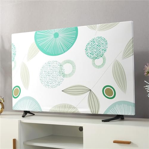 Treer Copertura Antipolvere per TV, Copertura Schermo Tessuto di Elastico Universale Protettori Schermo per Televisori per 19-70 Pollici Interni TV/PC Copertu (Scandinavia,28 pollici)