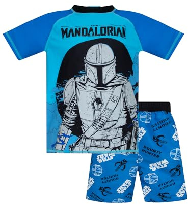 Star Wars Badeset | Mandalorian Badeset | Badeanzug Jungen | Blau 152