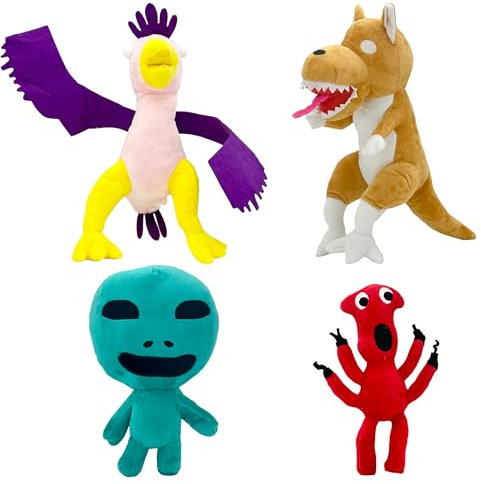 Gensly 4 Stück Ban ban Plüschtiere Ban ban 4 Jumbo Josh Plüschpuppen Horror Monster Plüschpuppen für Kinder Fans für Geschenke