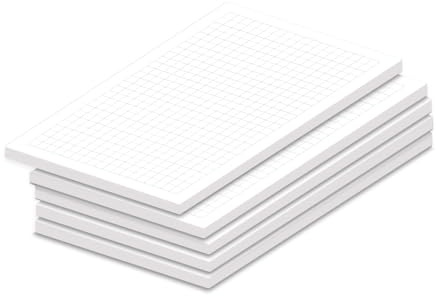 PRICARO Notizblock Kariert, magnetisch, A6, 5 Stück