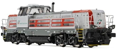Rivarossi HR2900S Mercitalia Rail Effishunter 1000, Silberne Lackierung mit roten Streifen, DCC Sound-Lok – Diesel