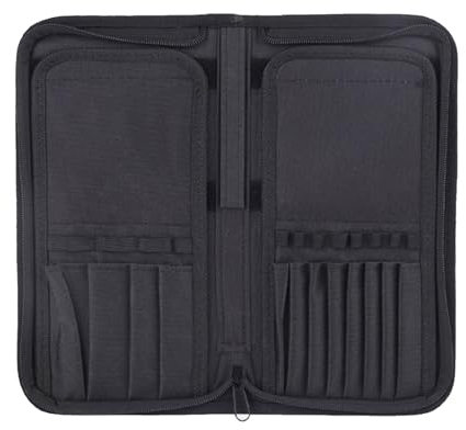 Faltbare Make-up-Pinseltasche für Damen, 15 Taschen, tragbar, für Reisen, Kosmetik, Kosmetik, Werkzeug, Aufbewahrungstasche, Handtasche, siehe abbildung