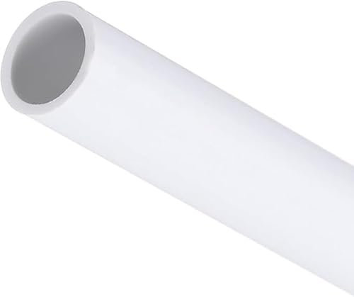 MACHSWON PVC Pipe 8mm ID 10mm OD 200mm Length Round Plastic Rigid Tubing High Impact for Drain Pipe Cable Sleeve(White)