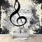 Papier Peint Panoramique Graffitis Musicaux Notes, Papiers Peints Intissé Poster 3D Mural 200 x 140 cm, Salon Papier Peint Chambre Adulte Papier Peint Salle de Bain Noir Blanc