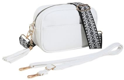 TTPSRY Damen Umhängetasche PU Leder Klassische Crossbody Bag Damen Handytasche zum Umhängen Klein Moderne Taschen mit Breitem Schultergurt