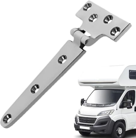 Bisagras de correa en T inoxidables para exteriores, bisagras fundidas de grado marino para puertas, barcos, caravanas, cobertizos y puertas de madera, bisagras de puerta resistentes al aire libre con | Tornillos de hardware de yate para valla, caravana, yate, puerta de barco