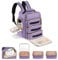 Hautton Nail Polish Organizer, Extra Large Storage Bag Holds 126 Bottles Nail Polish Lamp Supplies, Professional Sturdy Travel Case for Manicurist -Purple