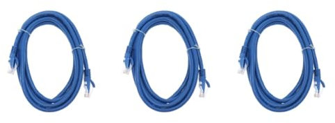 jojofuny 3pezzi Ethernet Blu Gigabit Connettori Placcati Per Router Computer Stampanti e Dispositivi Poe