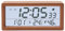 Fesatccoz Digitaler Wecker, Wecker Holz Mit Großes LCD Display, Tischuhr Digital Mit Temperatur Luftfeuchtigkeitsanzeige Und Nachtlicht, Batteriebetriebene Tischuhr Im Holzdesign