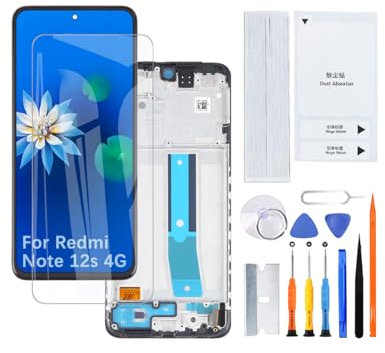 H&LYCYJ Pantalla de repuesto para Xiaomi Redmi Note 12s 4G TFT 2303CRA44A 23030RAC7Y 2303ERA42L LCD Pantalla de repuesto con marco