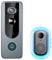 Smart WiFi Doorbell & Cam In One Live View And Two Way Audio Motion Alerts Auto Snapshots Local Recordings Home Control Panels Feit (Dark Blue, 14.5x5.5cm)