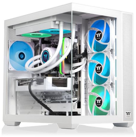 Thermaltake LCGS View 7897XS-380 Gaming Desktop (AMD Ryzen™ 7 7800X3D, ToughRam 32GB DDR5 6000MT/s RGB Memory, AMD Radeon™ RX 9070 XT, 1TB NVMe M.2, WiFi, Windows 11) V38S-B650-97X-LCS