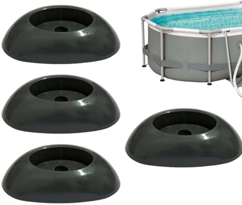 4 Stück Pool Beinende Endkappen, Beinkappe Füße Pools, Pool Halterung Ersatzfuß Kappe, Poolbeinkappen, Vertikale Beine Ersatzpool -Rahmen Teile Endkappe, Ausrüstungsunterstützung Halterung