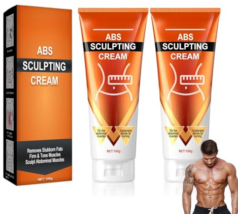 Abs Sculpting Cream Bauchstraffende Creme 2 Stück, Anti-Cellulite-Creme Körperformende Lotion für eine Straffere Silhouette, Intensive Pflege (02#)