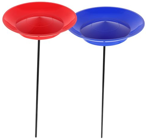 Piatto Rotante in Plastica, 2 Set, per Spettacoli | Bastoncini per Giocoleria Inclusi, Facile da Imparare e Rotazione Duratura, Accessori per Feste e Performance