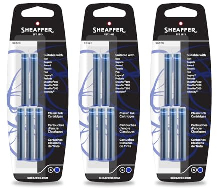Sheaffer Cartridge Classic Blue Pack of 3