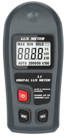 Luxmetro Illuminometro digitale 0~200.000lux Misuratore di luce tascabile LCD Lux/FC Sensore Fotometro