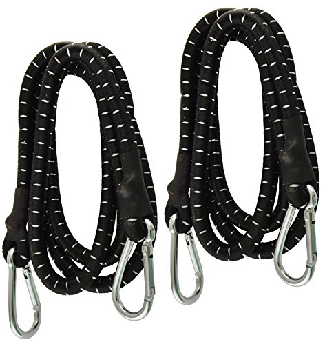 AB Tools 60 Bungee Rope With Carabina Hooks Cords Shock Elastic Clips x 2 TE821
