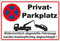 Cartello 300 x 200 mm parcheggio privato, stabile in alluminio/Dibond – 3 mm di spessore