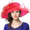 VECRY Damen Kirche Derby Kleid Fascinator Braut Mütze Britischer Tee Party Hochzeit Sonnenhüte (Wassermelonenrot)