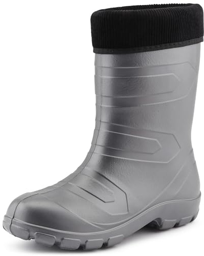 Ladeheid Damen Thermo Eva Gummistiefel federleicht LALMG879(Silber/Schwarz, 38 EU)