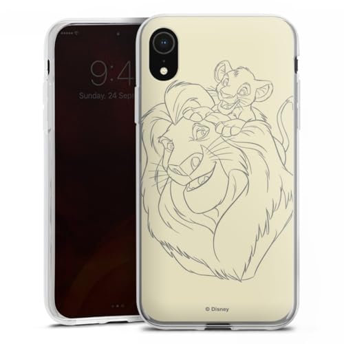 DeinDesign Silikon Hülle kompatibel mit Apple iPhone Xr Case transparent Handyhülle Mufasa Disney König der Löwen