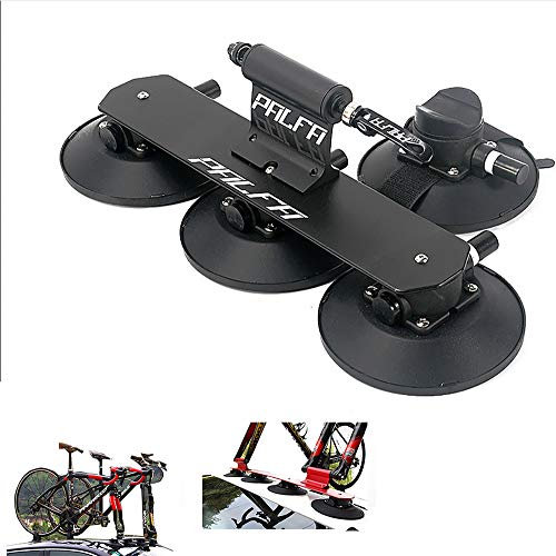 Yajun Portabici Auto A Ventosa Tetto per Aspirazione Tetto Supporto Bici Portabici Accessori Ventosa Attacco per Auto Parti di Biciclette,Black-1