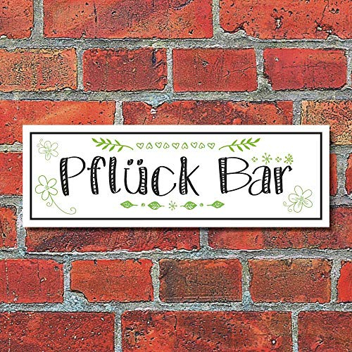 WERBEPUNKT. Schild Pflück Bar Geschenk Geburtstag Kräutergarten Beet 3 mm Alu-Verbund