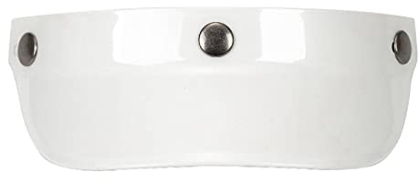 Prettyia 1pc Helm Spitzen Schild Open Gesicht Retro Motorrad Helm Sonnenschutz Protector Schild, Weiß