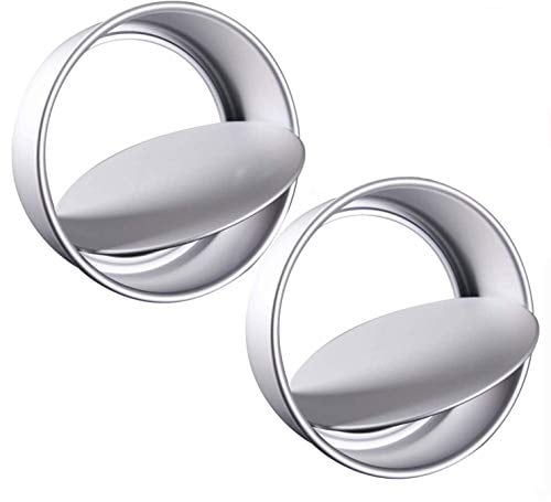 KENIY 2 Pack 5-Inch Non-Stick Deep Aluminum Round Cake Pan with Removable Bottom for Wedding/Birthday/Christmas Cake Baking Round Cake Tin Set with Loose Base (5 inch)