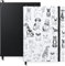ARTEZA Notizbücher liniert, Hardcover Notizbuch 2er Set, 15,2 x 20,3 cm, je 96 Blatt, Hunde Design und einfarbig Schwarz, 2x Notizbuch liniert mit glattem Papier, Zum Planen, Schreiben und Skizzieren