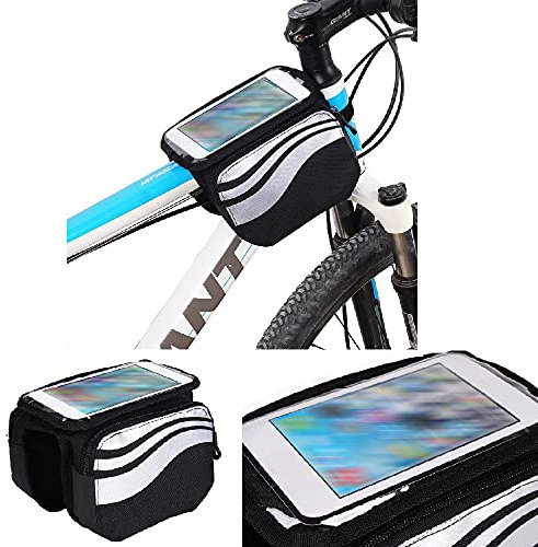 K-S-Trade Qualitativ & Innovativ Rahmentasche Fahrrad-Halterung Für ZTE Blade A51 Rahmenhalterung Fahrrad Handyhalterung Fahrradtasche Handy