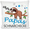 Blickfang Schnarchecke Kuschelkissen |Geschenk| Eltern Mama, Papa, Tante, Bruder, Schwester | Fotokissen | Motivkissen | bedrucktes Kissen | Baumwolle | Kissen | Motivkissen (mit Kissenfüllung, Papa)