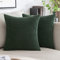 MIULEE 2er Set Kissenbezug Kordsamt Dekokissen Kissenbezüge Sofakissen Dekorativ Zierkissen Couchkissen Kissenhülle Kissen für Wohnzimmer Schlafzimmer 50x50 cm Dunkelgrün