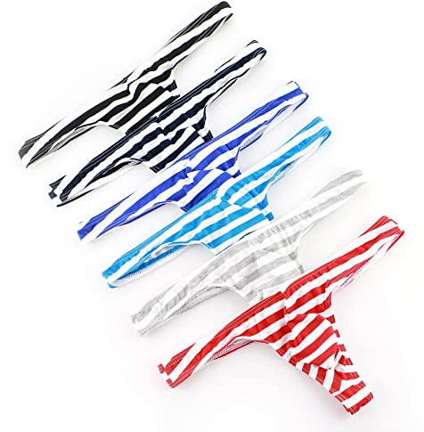 Faringoto Lot de 6 strings convexes en U pour homme Taille basse