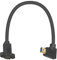 Poyiccot Left Angle Mini Displayport Extension Cable 1ft, 8K Mini Displayport Extender Cord, 90 Degree Mini Displayport Adapter Cable, with Panel Mount Mini Displayport 1.4 Cable for Computer Laptop