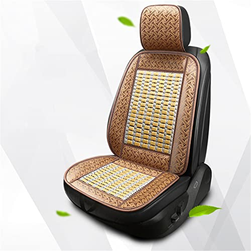 Auto Sitzauflagen Universal Auto Auflage Vordersitz Holzspäne Sitzauflegen Sitzkissen Sommer Atmungsaktiv Bequem Autositzbezug (Beige,Ohne Rückenlehne)