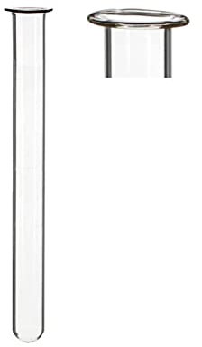 NaDeco Reagenzgläser mit Bördelrand, Packung mit 12 Stück, in 4 Größen erhältlich | Glasröhrchen | Vaseneinsatz | Floristenglas | Reagenzgläser für Blumen, Größe:h.20cm Ø2 cm