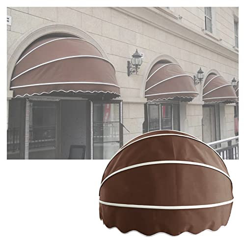 PFCDZDU Terrassenmarkise Zusammenklappbar, Draussen Einziehbar Polyester Sonnenschutzabdeckung, UV-Regenschutzunterstand Zum Terrasse Balkon Vorbau (Farbe : Braun, Größe : 135CM)