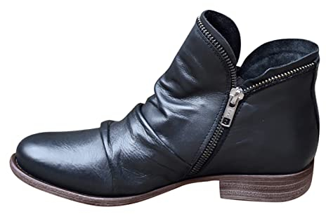 Kobilee Donna Stivaletti Stringati Comode Scamosciati Anfibi Chunky Eleganti con Tacco Morbidi Stivaletti Stivali Calzino Bassi Autunnali Invernali Cowboy Pelle Ankle Chelsea Boots