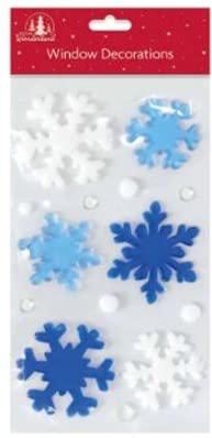 Tallon International Adhesivo de gel para ventana de Navidad, decoración de gel de Navidad (copo de nieve (22006))