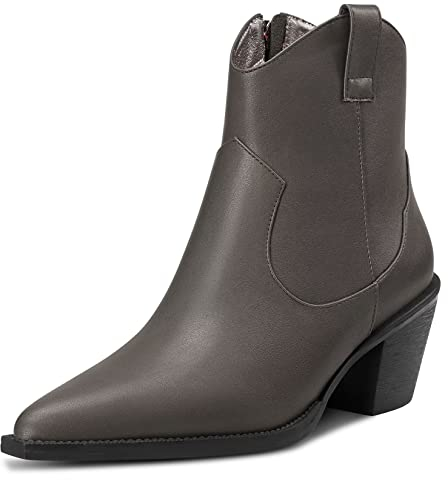Castamere Donna Basso Gattini Tacco Heel Chiusa a Punta Stivaletti Slip-on Classico Dress da Matrimonio Ufficio Equitazione Stivali Metallico 36 EU